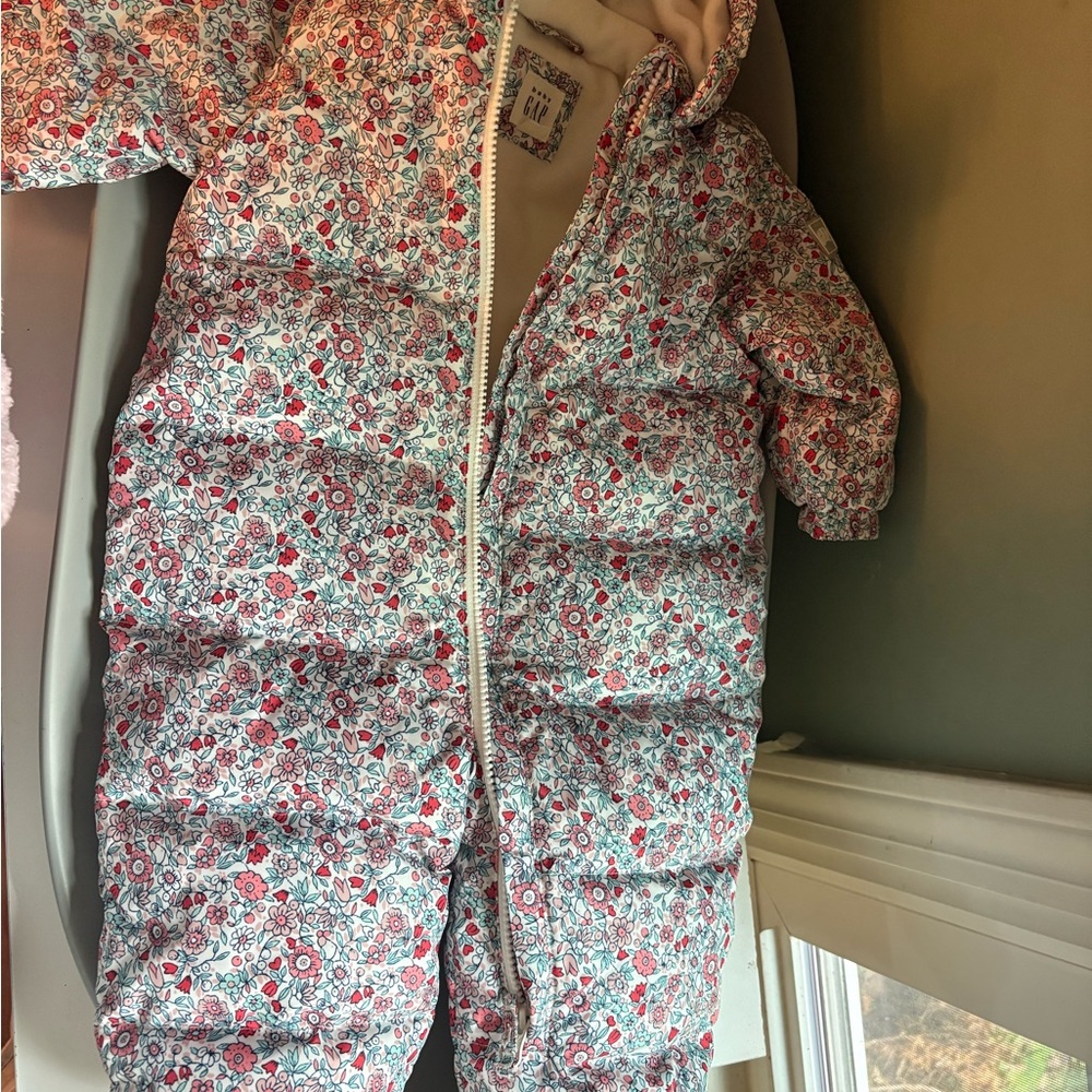 GAP Baby Snowsuit with Floral Accents